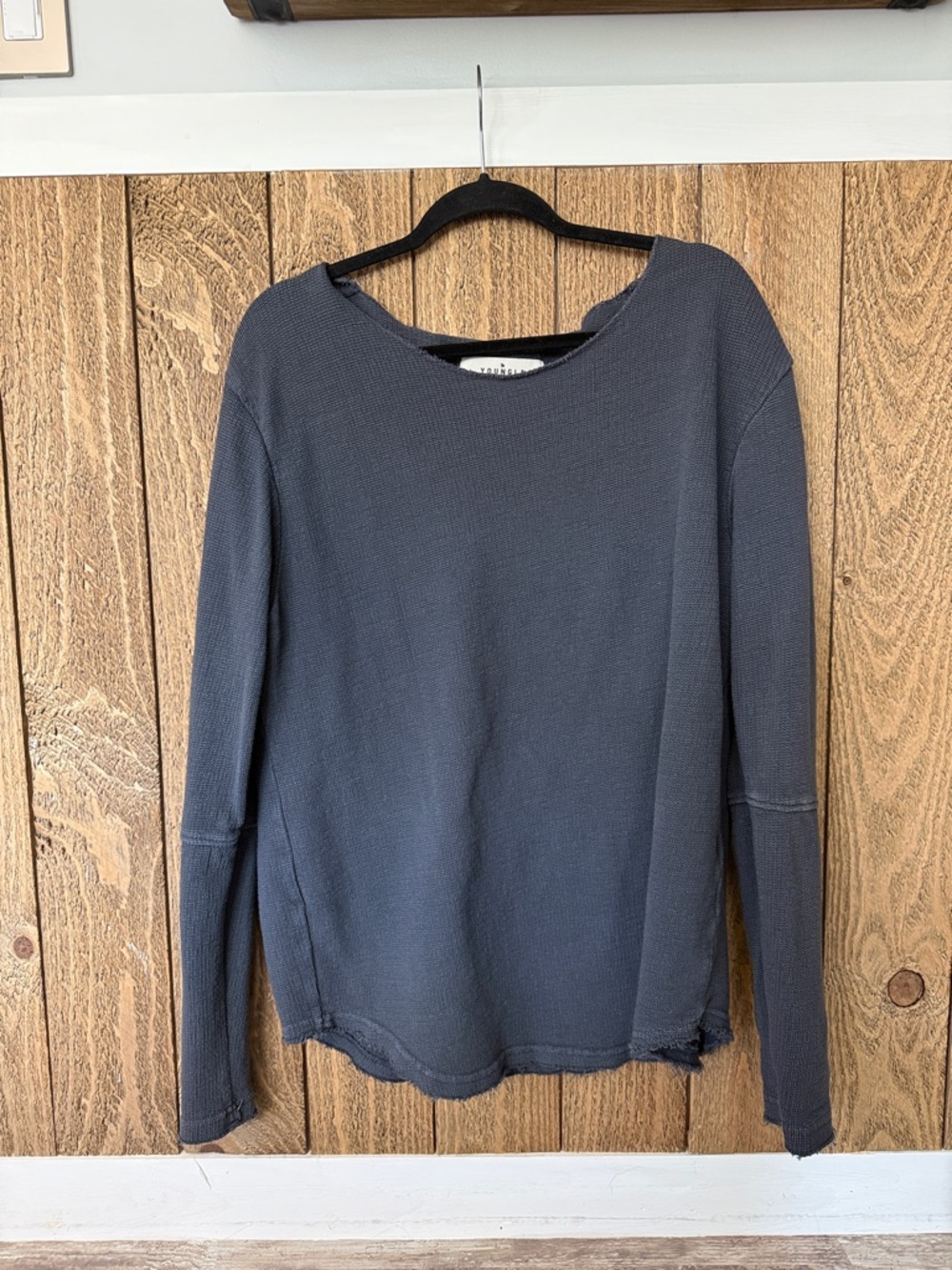 YoungLA Men's Reign Everyday Charcoal Long Sleeve Shirt~ Size: Large